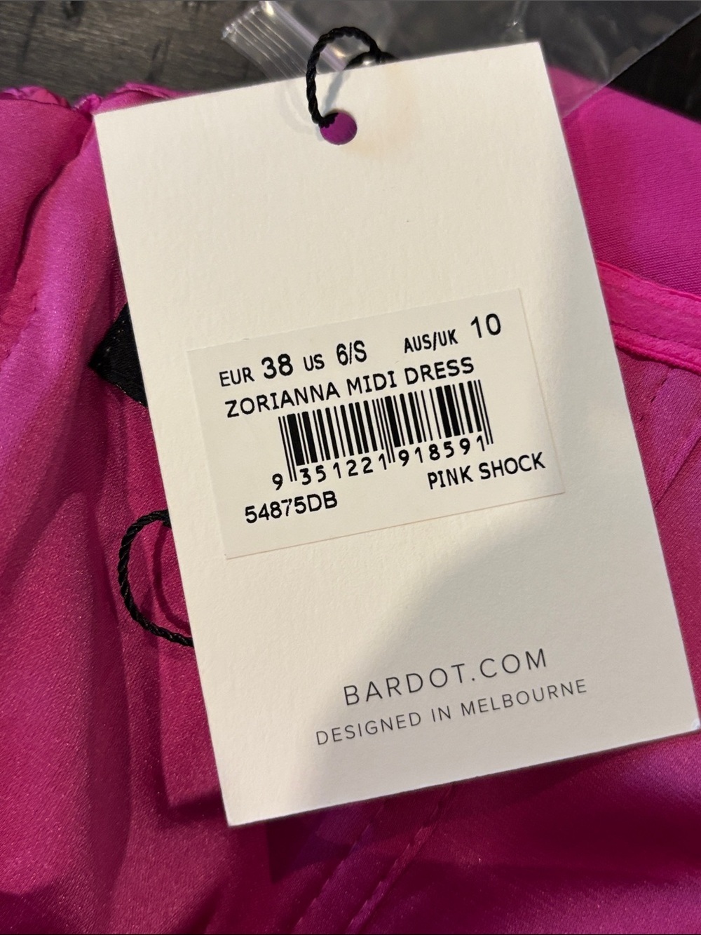 NWT Revolve Zoriannna Hot Pink Georgia Strapless Ruffle-Trim Midi Dress Small - Picture 7 of 13